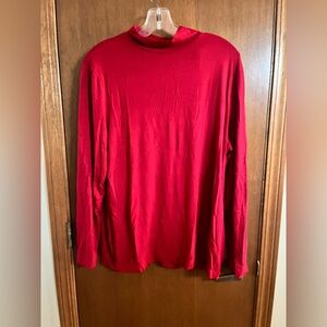 Chico's Vibrant Red Long Sleeve Tee 1/2 turtleneck